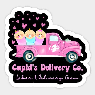 Cupids Delivery Co Funny Ld Crew Valentines Day Truck Sticker